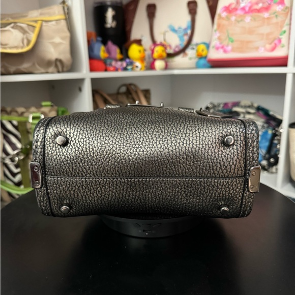 Coach Swagger Gunmetal Pebbled Leather Bag - Picture 7 of 11